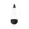 Glitzhome® 30" Solar Lighted Black Plastic Hanging Planter